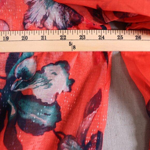 C Wonder by Christian Siriano Sheer Organza Jacket 1X Terracotta Zip Front - Picture 10 of 14